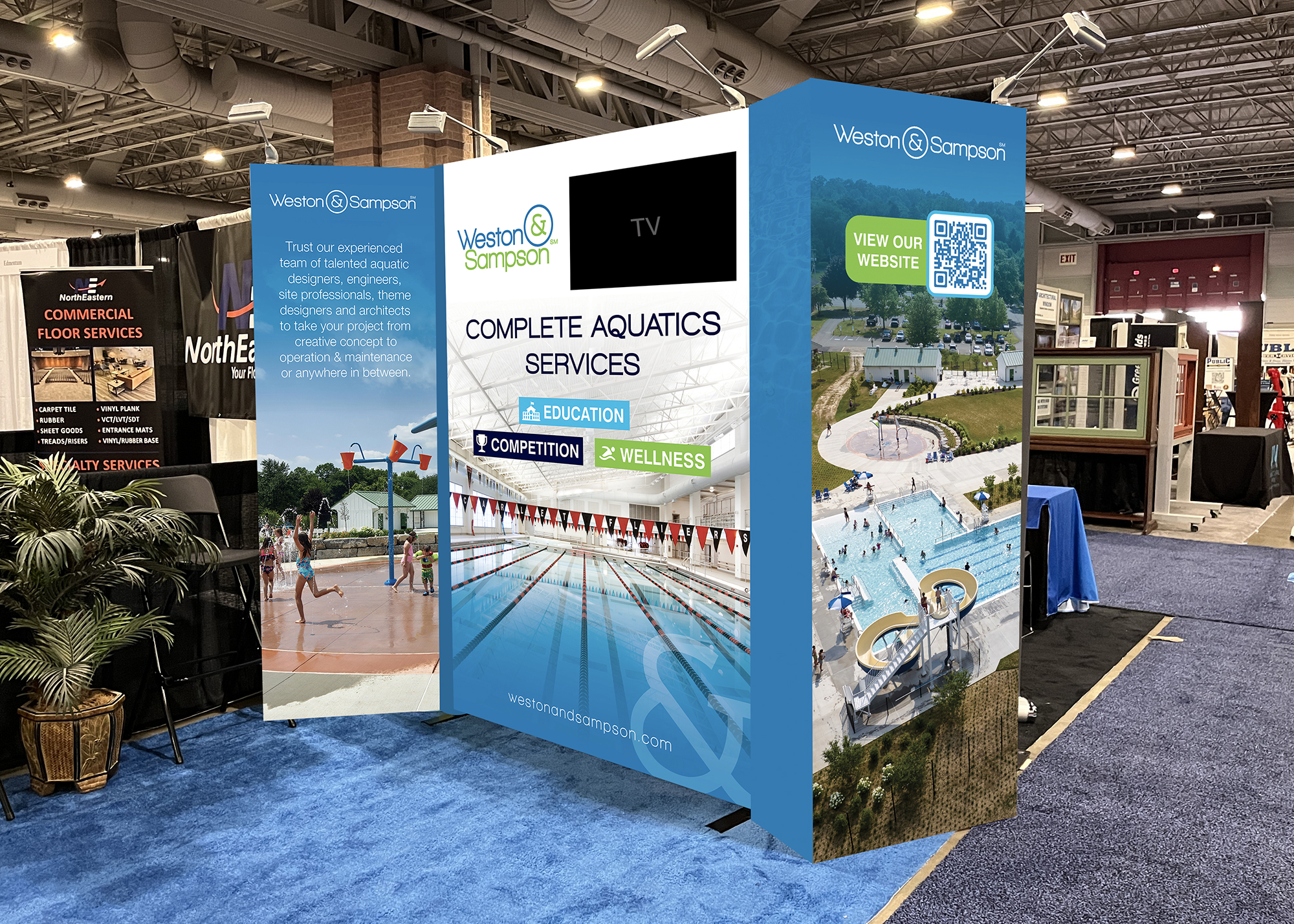 Aquatics Banner An Aquatics tradeshow banner.